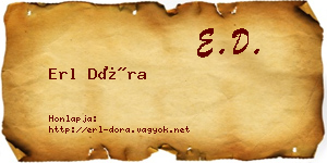 Erl Dóra névjegykártya